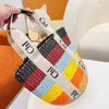 fashion shopping bags Straw Raffia Bag Womens mens fashion Genuine Leather top handle tote shoulder Handbag summer beach duffle crossbody bag purse pochette wallet