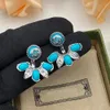 2023 Niebieskie kolczyki z urokiem mody Wedding Biżuter Prezent Wysoka jakość z pudełkiem