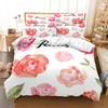 Bedding Sets Flower Red Rose Wedding Super Comfortable Double King Size Duvetcover&2pcs Pillowcase Home Textile Cover For Beds