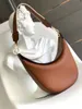 Purse Top Tier Quality10a Designer Luna Bags Classic Womens Cowhide Hobo Purses stora 34 cm handväska Koppling Real Leather Crossbody axel svart väska plånbok med låda