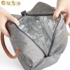 Ice Packs/Isothermic Bags Thermal Lunch Bag for Men Women Gray Oxford Cloth Aluminum Foil Insulation Shoulder Bag Waterproof Picnic cooler Bag 230411