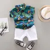 Roupas conjuntos de moda Moda Baby Gary Sum Summer Casual Roupos Top shorts 2pcs para meninos ternos infantis crianças 230412