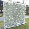 No stand) decoration Custom Cloth Flower Wall Wedding Artificial Silk Rose Babys Breath Flower Wall Backdrop imake798