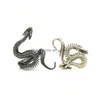 Cluster Rings Mens Fashion Hip Hop Ring Jewelry Black Sier Vintage Snake Apertura regolabile Drop Delivery Dhgarden Ot6U7