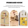 Hooks 3 Pcs Metal Pegboard Black Hanging Storage