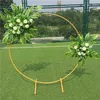 Party Decoration Wedding Props Wrought Iron Ring Arrangement Balloon Arch Stage Background Garland Ornaments With Flowers