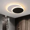 Światła sufitowe Nordic White Black Moon Type LED Lampa LED do salonu studium sypialni kuchnia kutego żelaza akrylowe oświetlenie domowe