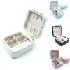 Badkamer Opslag Organisatie Vrouwen Reizen Sieraden Box Case PU Lederen Rits Dozen Organizer Voor Oorbellen Rings203E