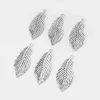 Pendant Necklaces 2pcs Tibetan Silver Large Feather Pendants Leaves Tree Leaf Charms For Diy Necklace Jewelry Making Accessories 86 35mm