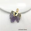 Hänge halsband 1 bit multistil druzy naturlig kvarts geode sten med strass kristall charms hängen hitta för halsbandsmycken