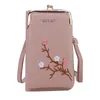 Sacs de soirée Sac à bandoulière pour femme Sac à main en cuir brodé multifonctionnel Pochette pour téléphone portable pour femme