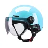 Capacetes de motocicleta para adultos moto de bicicleta chapéu com scooter de ventilação Segurança de espelho removível Veículo elétrico Hard ajustável para esporte ao ar livre