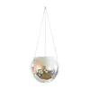 Planters Pots Disco Ball Planter Globe Shape Hanging Vase Flower Rope Wall Homw Decor Container Room Decoration 210615 Drop Delive Dh51A