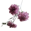 Dekorativa blommor kransar 1pc simulering kamomil blyglöst faux siden 3 huvuden konstgjord dahlia blommor för gåva hem dekoration
