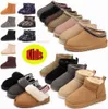 Australia Stivali per bambini firmati Tasman pantofole da neve ug bambini mini donne inverno uggskid stivale con plateau pantofola in pelliccia Australia pelle di pecora classica 9002ESS