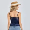 Women's Tanks Sexy Suspender Camisoles Fashion Summer Lace Spliced Sleeveless Backless Low Cut Slip Crop Vest Tops Street Basic Camis