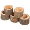 Ljushållare 10st trähållare Tea Light Rustic for Wedding Party Birthday Holiday Decoration (Coffee) Diwali