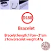 D188 S925 Sterling Silver Bracelet Fashion Letter Personalized Vintage Tongue Cross Flower Couple Punk Hip Hop Jewelry Style Lover Gift