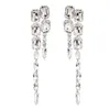 Stud Earrings Luxury Fashion Tassel Rhinestone Versatile Temperament Earstuds Women's Senior Evening Dress Accessories Wholesale