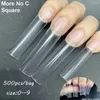 Faux ongles 500pcs / sac Conseils d'ongles de canard Demi-couverture Acrylique Presse sur Faux Extension Outil de manucure française