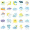 50PCS Weather Stickers Cloudy Sun For Skateboard Car Baby Helmet Pencil Case Diary Phone Laptop Planner Decor Book Album Toys Guitar DIY Decals