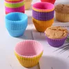 1000pcs Round Shape Silicone Muffin Cupcake Baking Moulds Case Cupcake Maker Mold Tray Baking Cup Cake Mold Tools Home Kitchen Tool