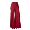 Active Pants Plus Size 2023 Autunno Estate Pantaloni casual da donna a vita alta a gamba larga moda tinta unita