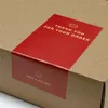 Embrulho de presente 50pcs vermelho Obrigado por seus adesivos de pedidos pacote de pequenas empresas adesivos de adesivo