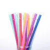 Drinking Straws PP Material Suction Tubes Multicolour Reusable Drinking Straw Thickening Translucent Tubularis Clasp Home Bar Glass Cup