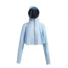 Chaquetas de mujer Ropa de protección solar Verano de mujer Seda de hielo Con capucha Ropa de protección solar UV Bicicleta al aire libre Pesca Camisa de protección solar Talla única 230412