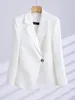 Dwuczęściowe spodnie kobiet elegancki stylowy formalny garnitur 2 set niebieski czarny biały biuro damskie prace biznesowe noszenie blezer i spodnie