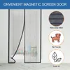 Sheer CurtainS 6 TYP Magnet Door With Fixing Belt Anti-Mygg Net Kök Anti Fly Magnet Screen Mesh Easy Install 230412