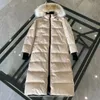 Mystique parka designer puffer jacka kanadensisk mystik coyote päls vinter förtjockad kvinnor extra lång huva long parka nedjacka 3035l vattentät123