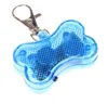 Dog Tag LED Collar Pet Safety Clip-On Light Luminous Dogs Cat ID Tags Leash Glow Pendant For Night Walking Camping Bone Shape 30pcs