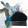 Berets Beanie de lã com peruca respirável tecido confortável chapéu de inverno para atividades ao ar livre compras ciclismo esqui