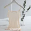 Camisoles Tanks 50% Pure Silk Women's Camis Sling Top Single Shoulder Strap Sexig Women's Underwear Women's Tank Top Summer 230412