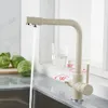 Kökskranar filtrerade Balck med prick mässing renare Dual Sprayer Drinking Water Tap Vessel Sink Mixer 230411