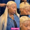 Синтетические парики Rosabeauty 34 -дюймовый 13x4 прямой 613 медово -светло -блондинка с передней частью человеческих волос парик бразильский Реми 13x6 Цветные кружевные парики для женщин 230412