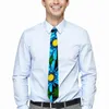 Bow Ties Blue Daisy Tie