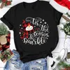 Kadın Tişörtleri Kadınlar Baskı Kısa Kollu Sweatshirt Külot Bluz Üstler Sıradan Basit Moda T-Shirt Blusas Y Camisas 58