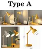 Столовые лампы Nordic Desk Lamp для общежития регулируемый настольный настольный настольный лампа для домашнего офиса.