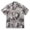 Chemises décontractées pour hommes Hommes 2023ss Mode 1: 1 Wacko Maria Femmes Vintage Manches courtes Streetwear T- Chemise hawaïenne
