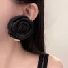 Stud -oorbellen grote stoffen bloem voor vrouwen trendy charmes 2023 mode sieraden dames elegante accessoires meisjes geschenken