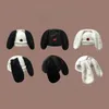 Beanieskull Caps Japanese Cute Drooping Ears Rabbit Beanie Hat Korean version Autumn and Winter Thocked Warm Stick Cold Hats for Women 230412
