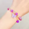 Strand Cute Cartoon Bracelets For Women Girls Korea Animal Flower Charms Handmade Beads Children Kids Jewelry Gift