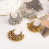 Dangle Earrings Boho Gold Color Tassel For Women Orecchini Jewelry Gypsy Vintage Silver Alloy Bollywood Ladies Jhumka