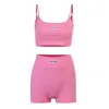 Bustier Set Corsets LUCXY Womens Activewear Active Sets For Girls Knitted Sling chaleco shorts set fashion sexy sports casual slim fit ropa de mujer