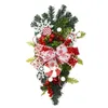 Decorative Flowers 23 Christmas Wreath Candy Cane Artificial Window Door Hanging Garlands Decoration Rattan Home N4C2