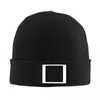 Bérets Noir Forme Carrée Bonnet Chapeaux Surface Design Bonnet Tricot Chapeau Hiver Tendance Hommes Femmes Unisexe Gym Head Wrap Caps