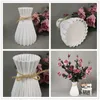 Vasi Vaso di plastica bianco imitazione rattan con nuova vita Fiori Vasi per la casa Soggiorno Decorazione Vaso Vaso per la casa P230411